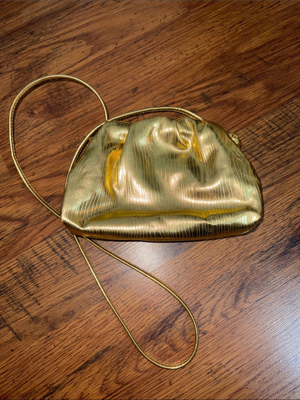 Gold Metallic Crossbody Evening Bag 38.TR.8